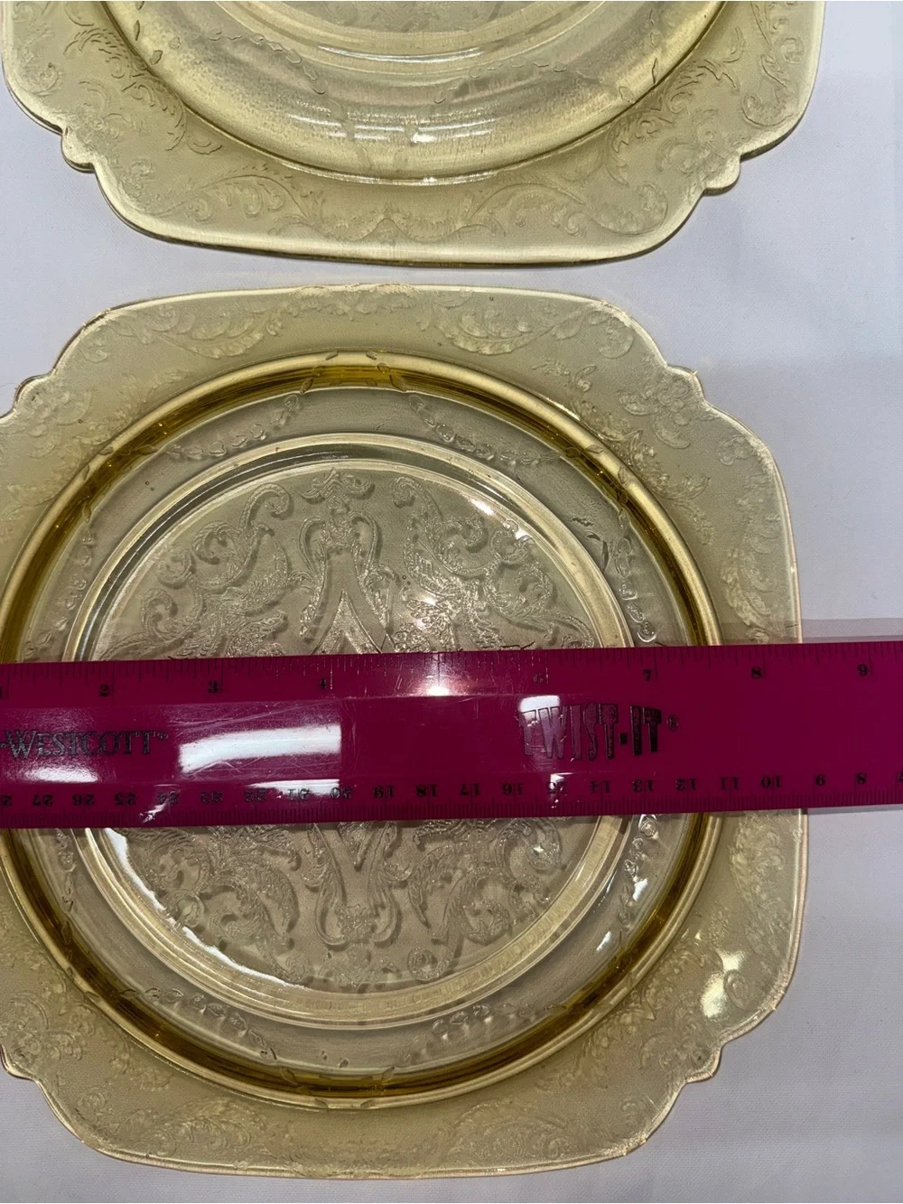 Vintage-Inspired Amber Glass Dinner Plates - Set of 2